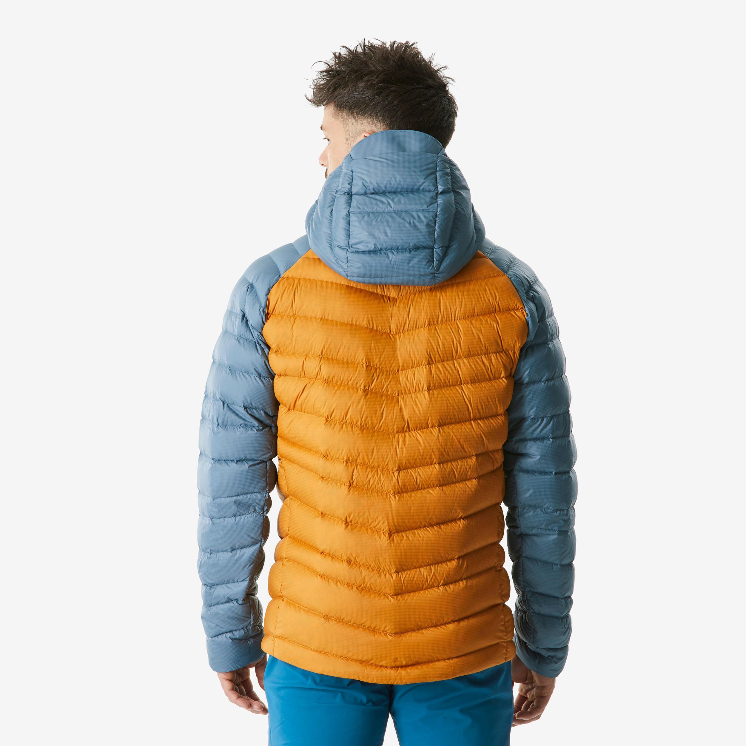 Casaco de penas Alpinismo Homem Ocre - cinzento