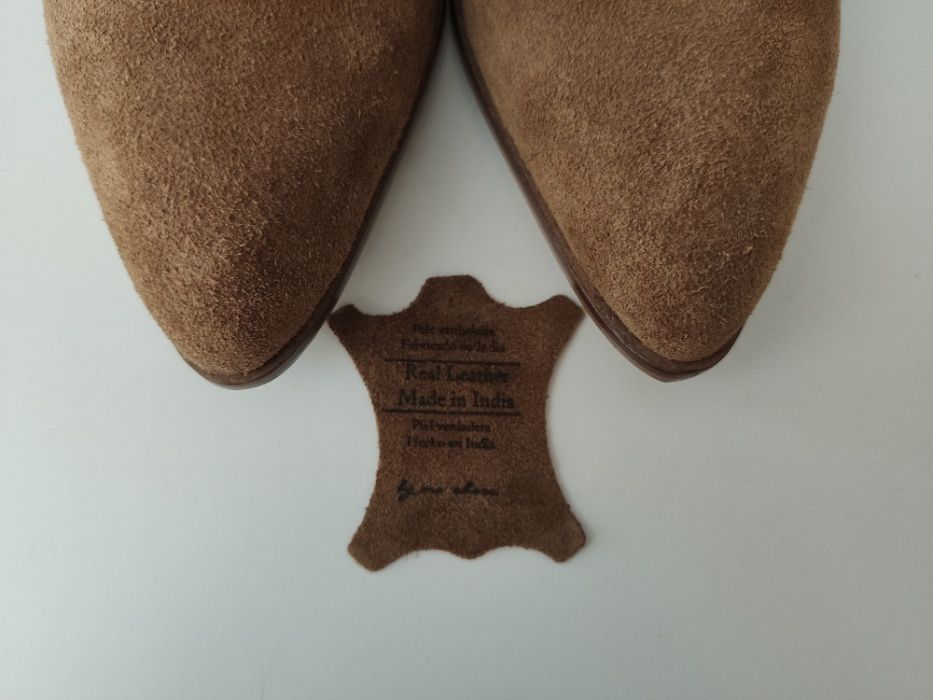 Botas Salto Baixo, Camurça, Camel, Modalfa, Tamanho 35