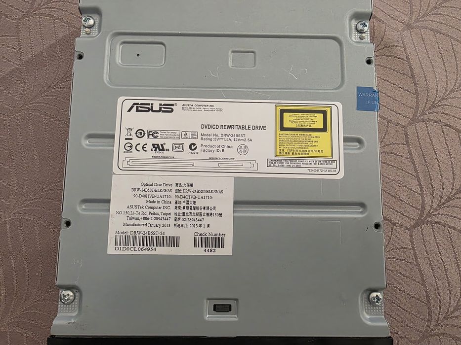 Gravador e Leitor DVD RW ASUS DRW-24B5ST