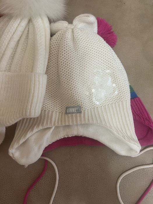 Фірмові шапки комплект снуд для дівчинки Lenne Arctic