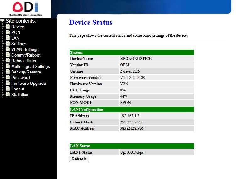 XPON GPON EPON (ONU у форм-факторі SFP SC-UPC)