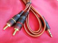 AUX АУХ 3,5 мм - 2 тюльпана Аудио кабель 3.5 mini Jack на 2 RCA
