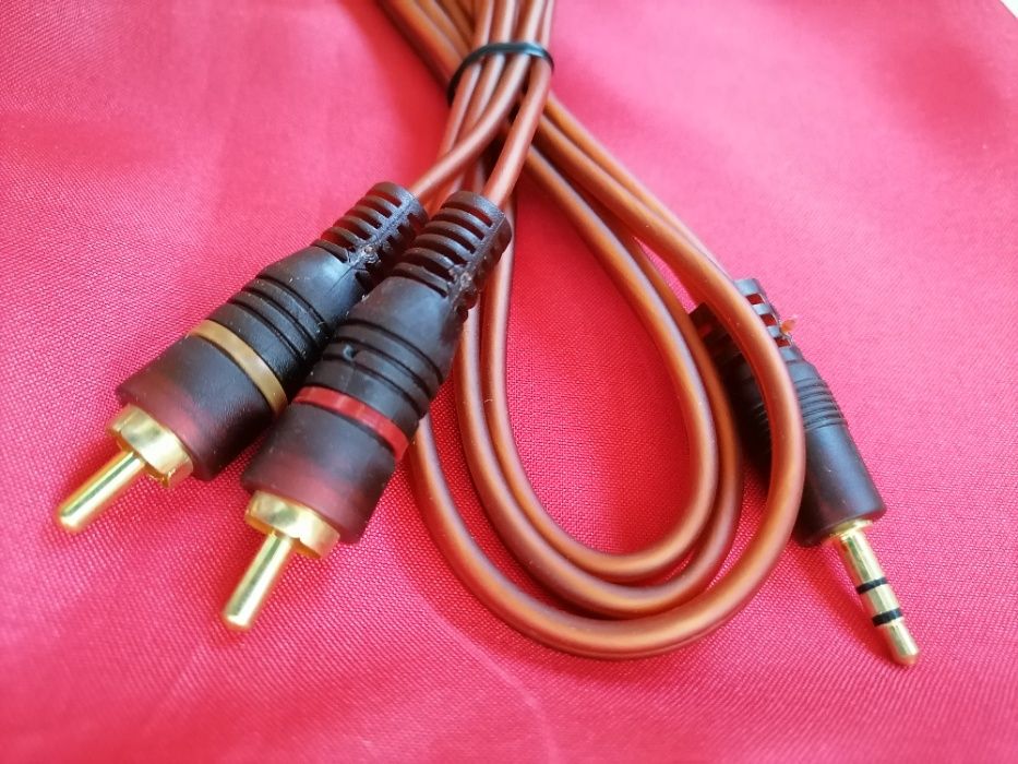 AUX АУХ 3,5 мм - 2 тюльпана Аудио кабель 3.5 mini Jack на 2 RCA