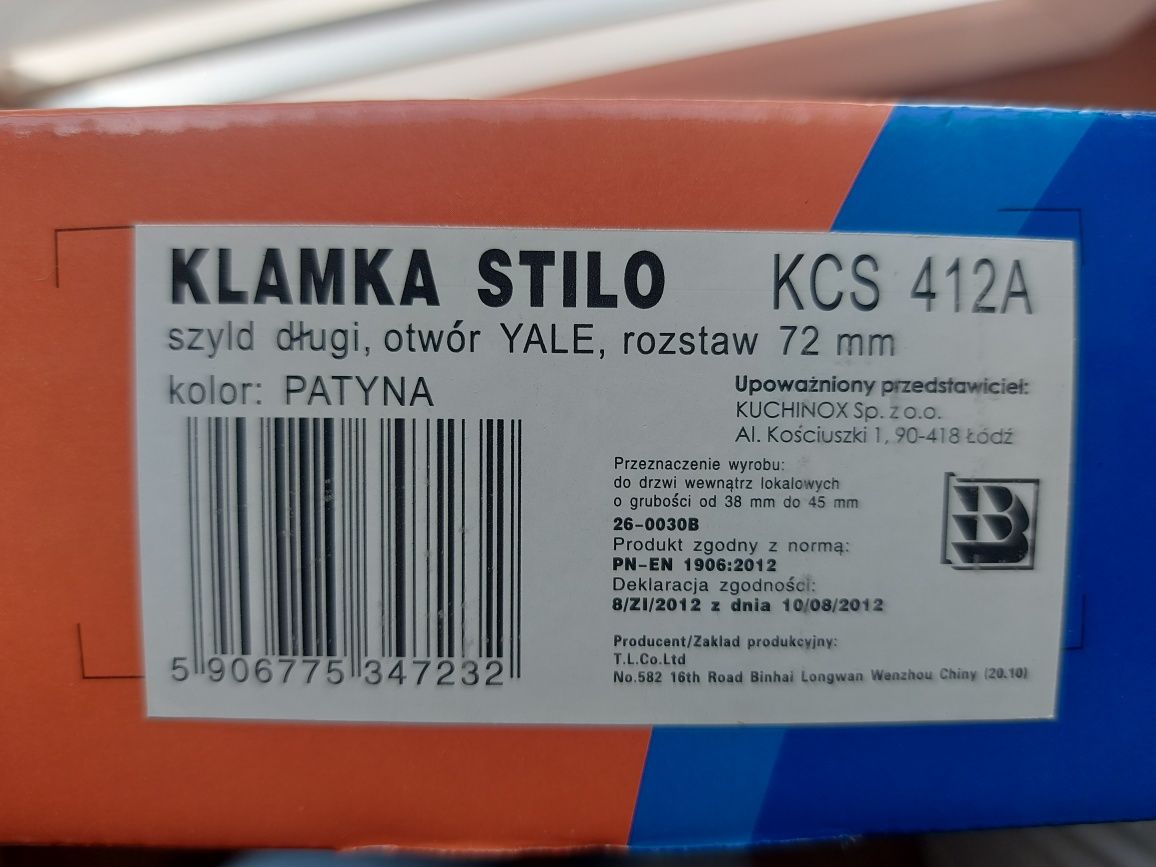 Klamka drzwiowa Kuchinox 72 mm patyna