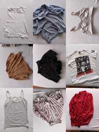 Zestaw ubrań damskich 9 sztuk H&M Sinsay Vintage Pepco