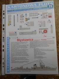 niszczyciel ORP Błyskawica 1/300 model kartonowy WIR KEL