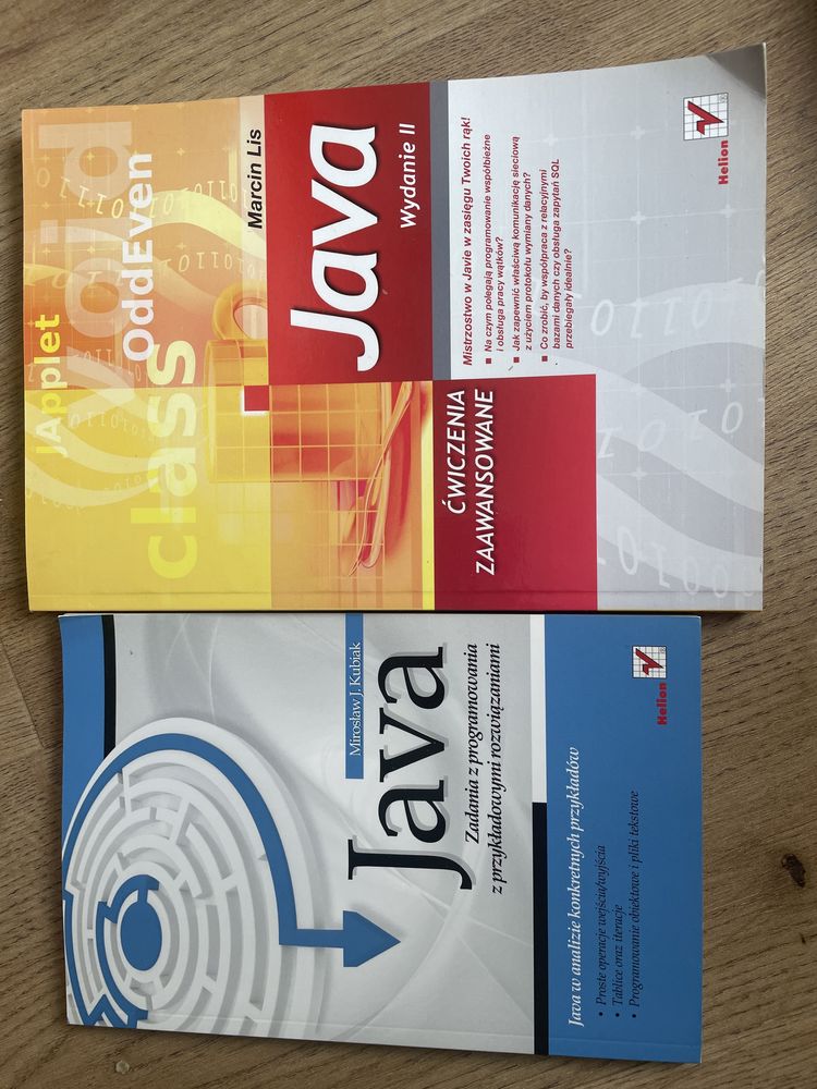 Java ćwiczenia i zadania, zestaw 2 książek