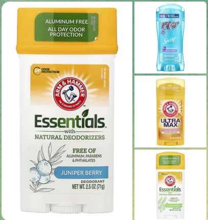 Arm&Hammer Essentials найкращі натуральні дезодоранти, Secret