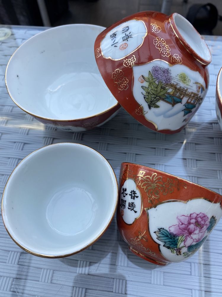 Stara Chińska porcelana miska łyżka miseczka 14 el