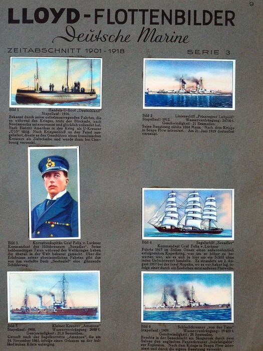 Caderneta de Cromos Antiga Alemã - Marinha - 1932