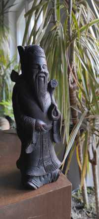 Stara figurka mnich drewniana orient