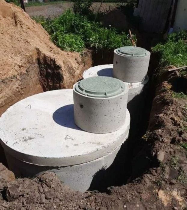 Копка септика під ключ. Каналізація с бетонних кілець. ukrseptik.com
