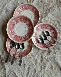 Porcelanowe talerze deserowe Villeroy & Boch "Burgenland"  łyżeczki