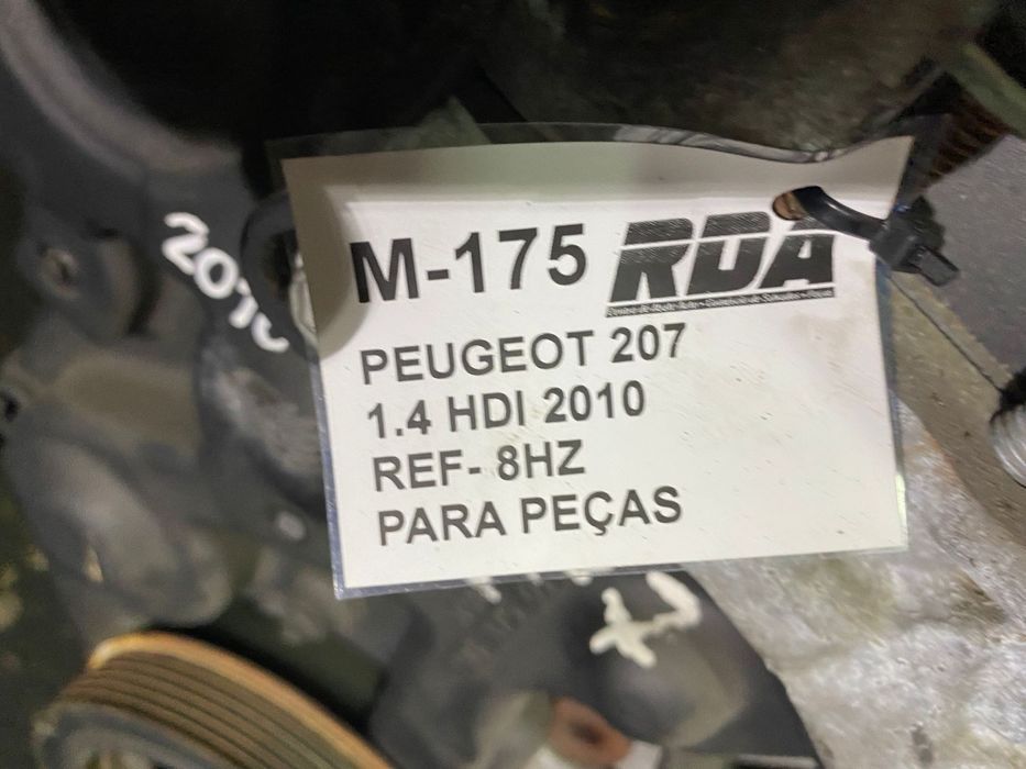 M175 Motor Para Peças Peugeot 207 1.4 Hdi De 2010 Ref- 8HZ