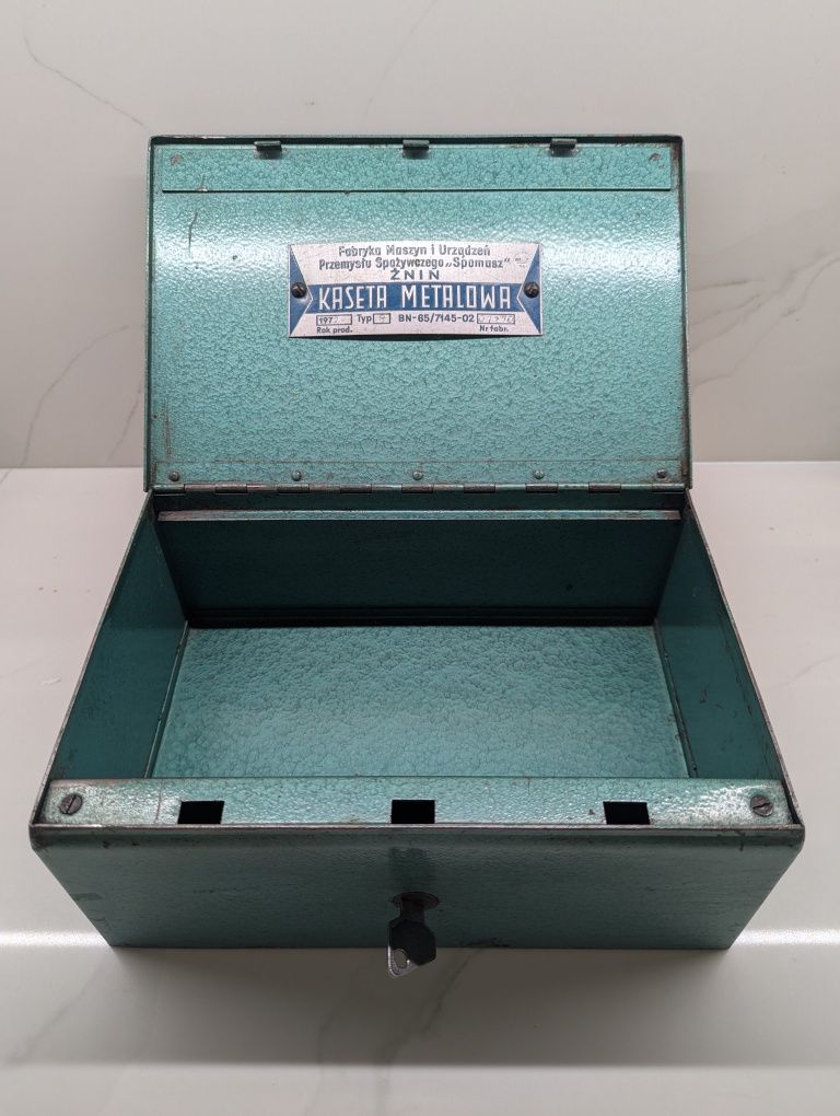 Kaseta metalowa Spomasz Żnin PRL 1972