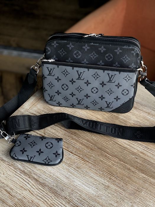 Мужская сумка Louis Vuitton чоловіча сумка тріо 3в1 месенджер барсетка