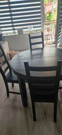 Stół Ikea Bjursta + 4 krzesła