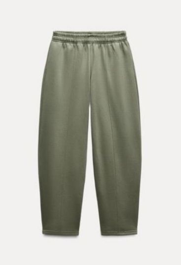 ZARA nowy dres oversize bluza spodnie khaki M ciepły
