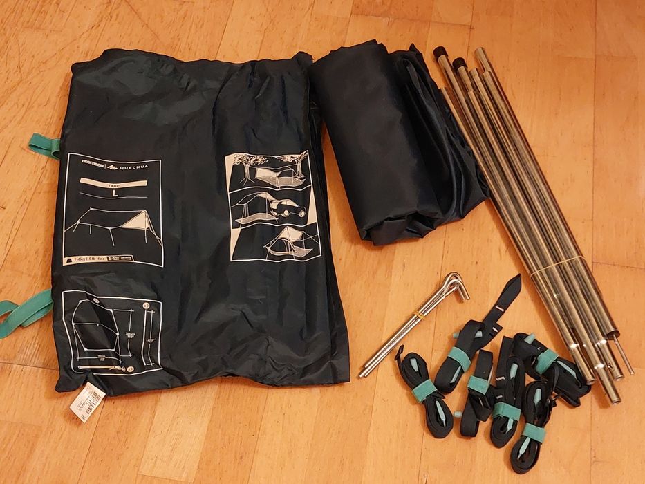 Tarp płachta biwakowa Quechua L 285x285cm