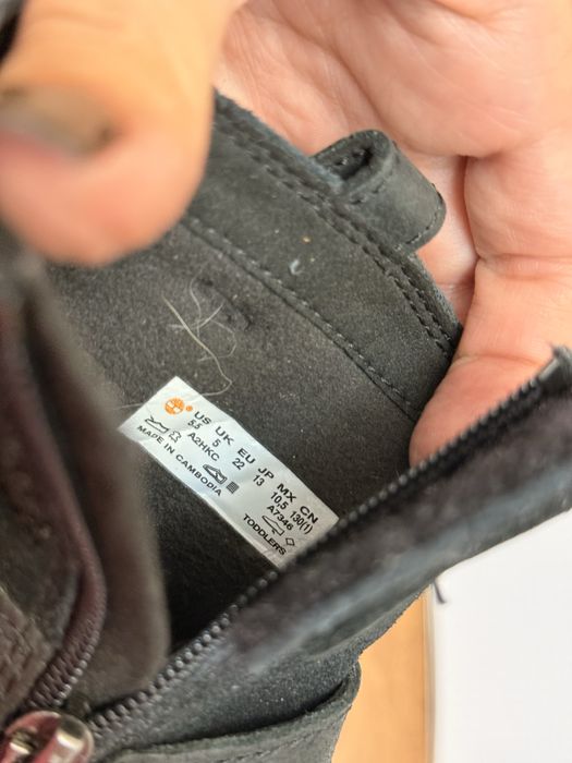 Шкіряні Timberland чоботи демісезонні 22 розмір