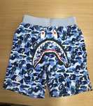 Шорты Bape Blue Camo Shark летние синие голубые a bathing ape