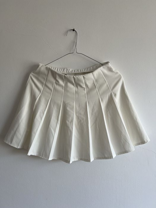 Спідниця плісе біла і чорна