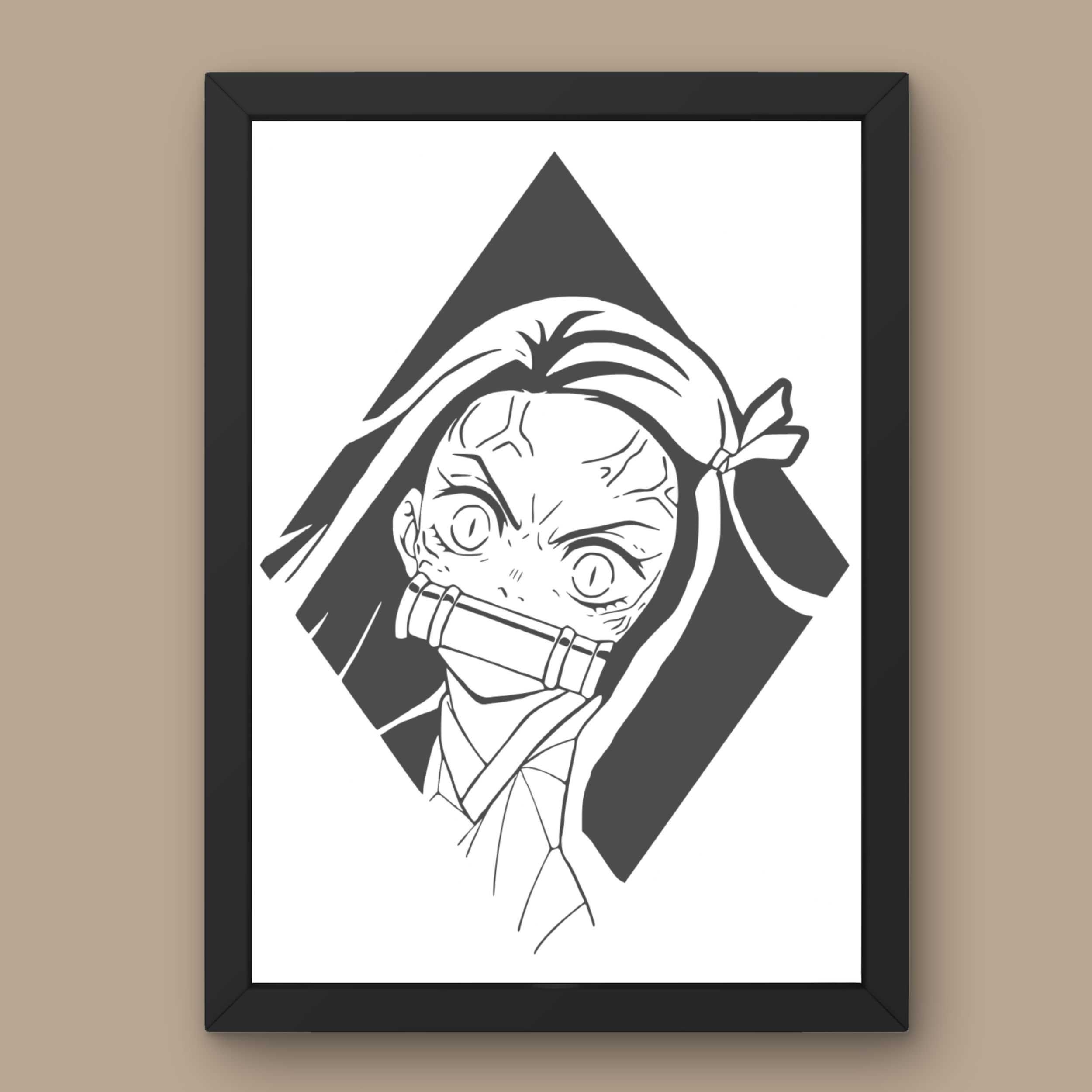 Plakat A3 Nezuko - Demon Slayer Anime Manga wydruk obraz Nezuko#1