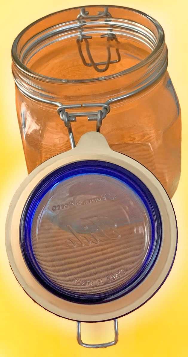 Frasco em Vidro Hermético, 0,75 L, NOVO