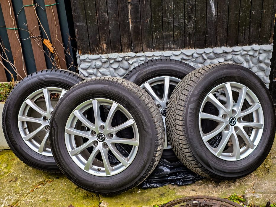Koła 4 sztuki alufelgi opony zimowe 225/65/17 H Yokohama jak nowe 2024
