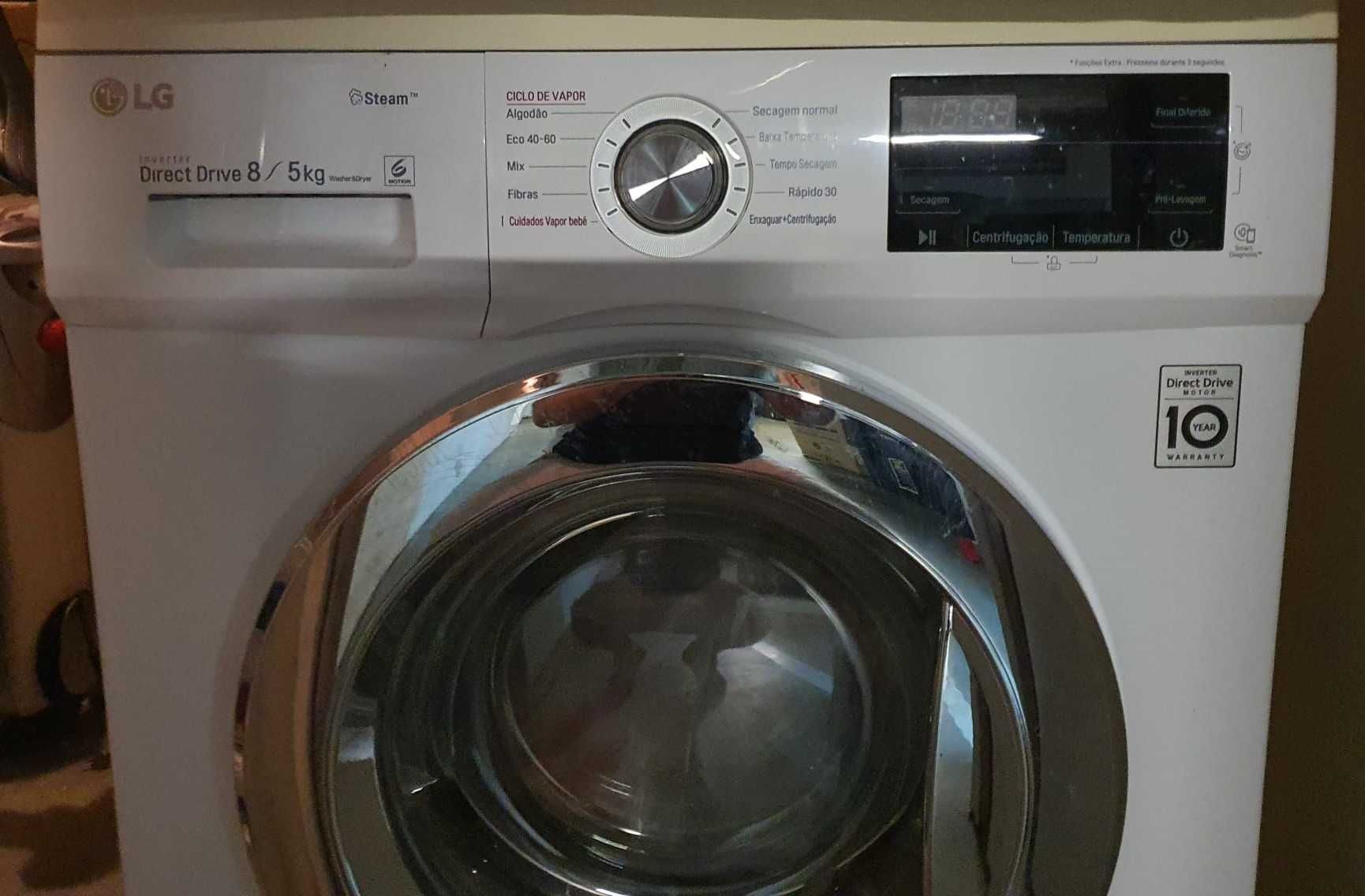Máquina Lavar e Secar Roupa Automática LG F4J3TG5WD e MUITO POUCO USO