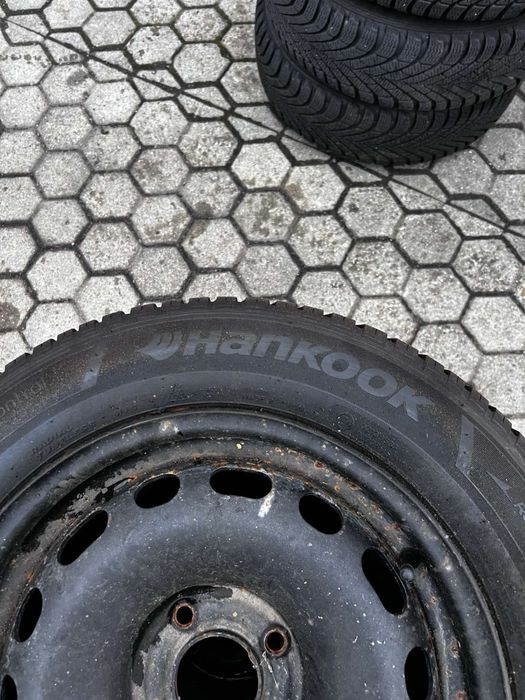 2 szt Citroën/Peugeot Koła stalowe felgi + opona całoroczna 4x108