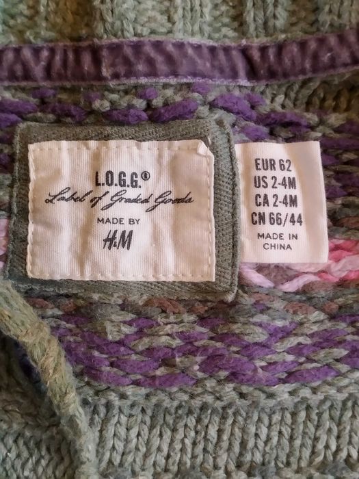 kamizelka bezrękawnik 62 wełna H&M