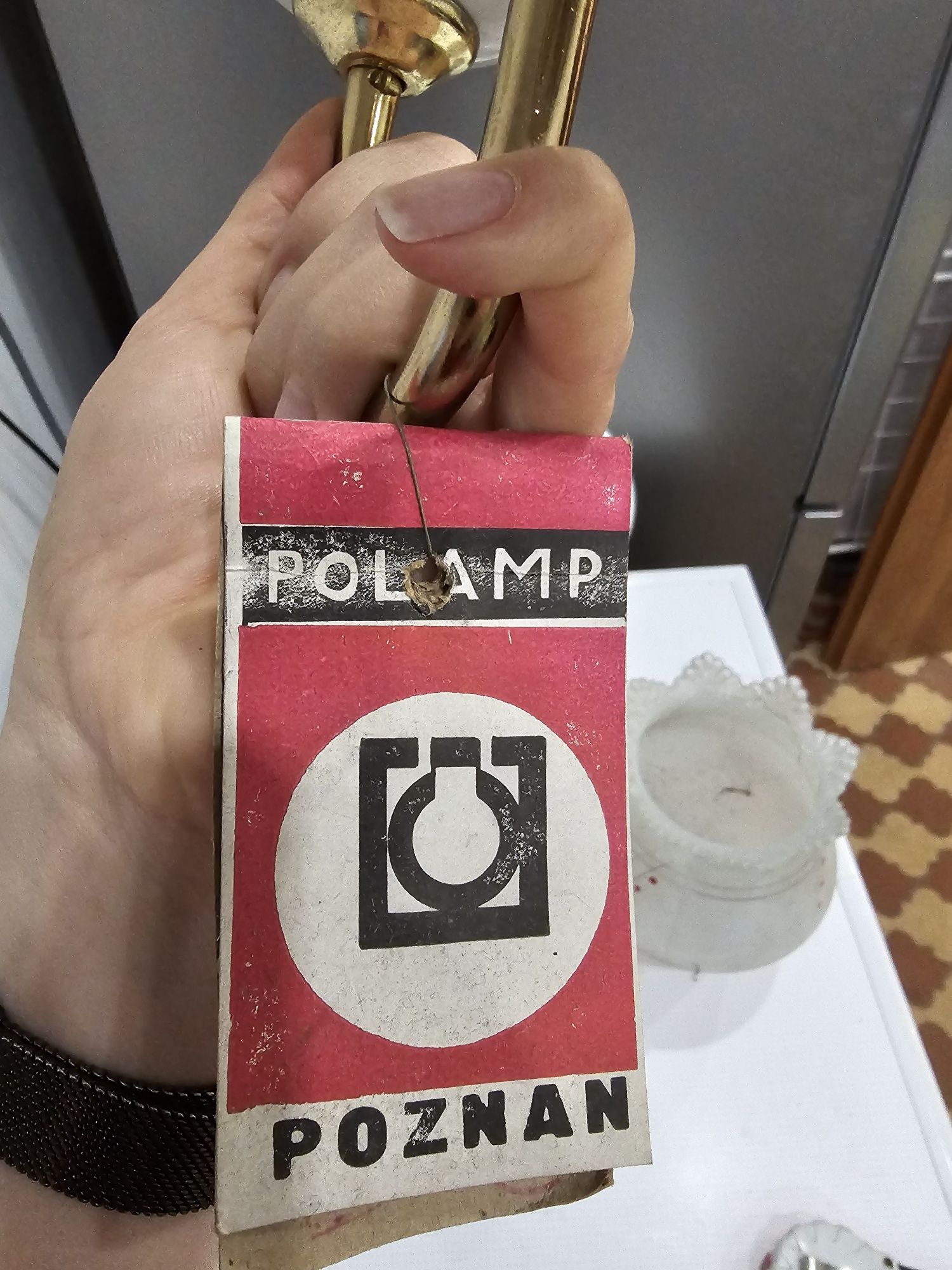 Kinkiet szkolano ceramiczny PRL