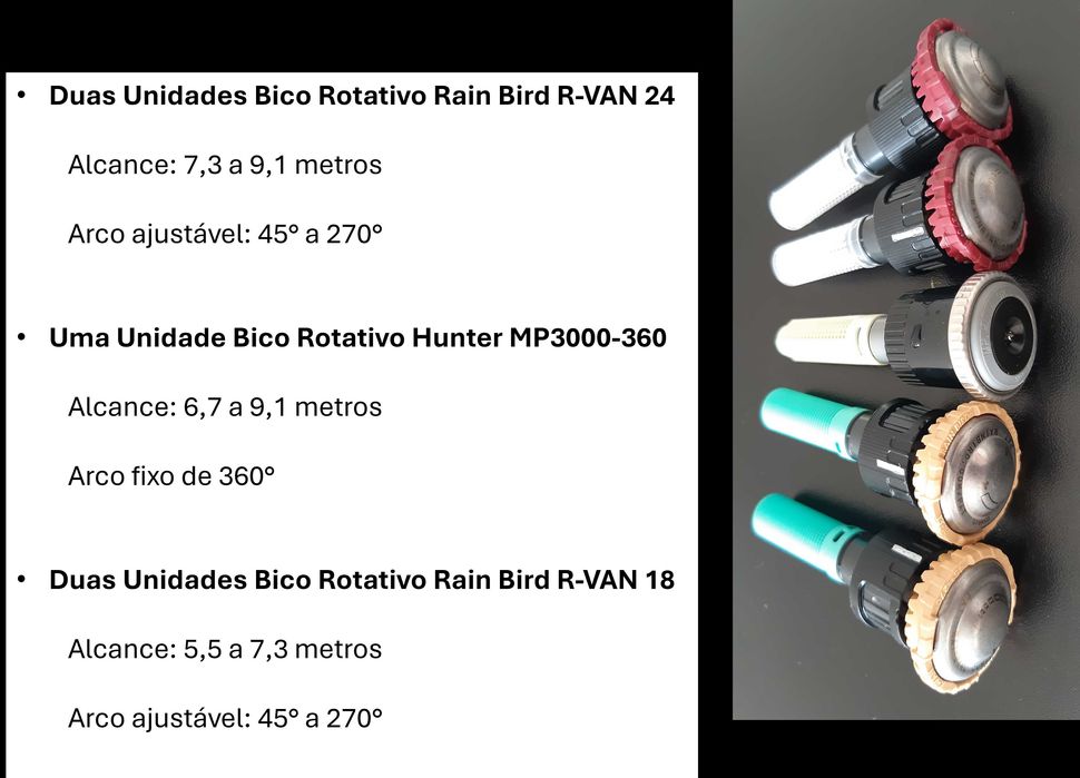Bicos rotativos para rega
