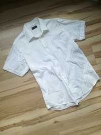 Burton - biała bawełniana męska koszula L krótki rękaw