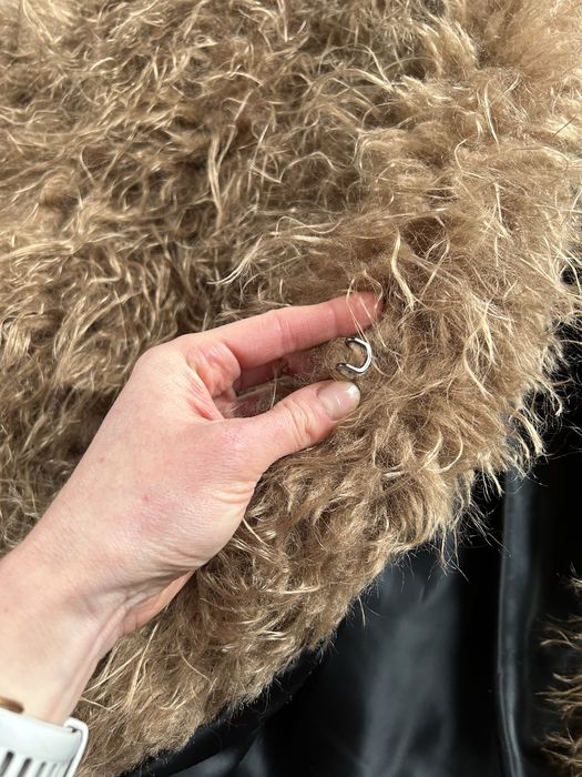 Lumina sztuczne futro futerko plaszcz beżowe camel one size