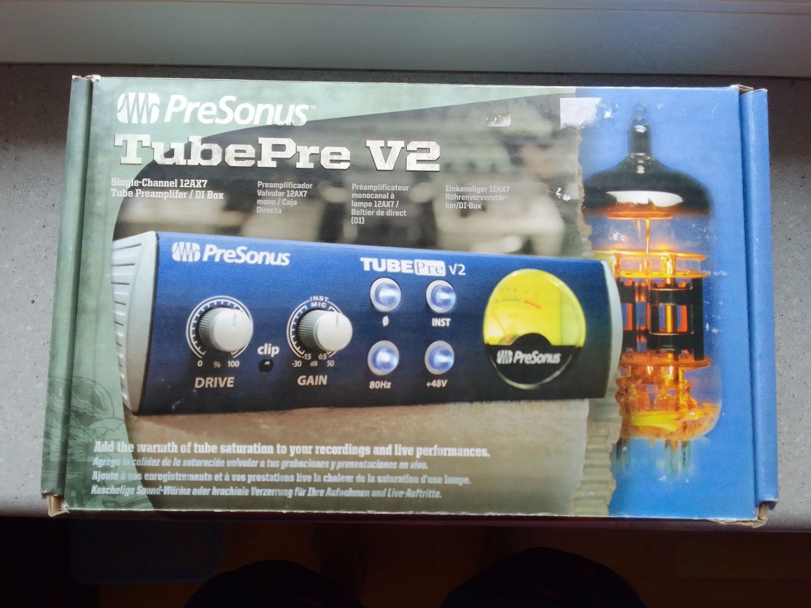 przedwzmacniacz preamp/di-box lampowy presonus tube pre v2