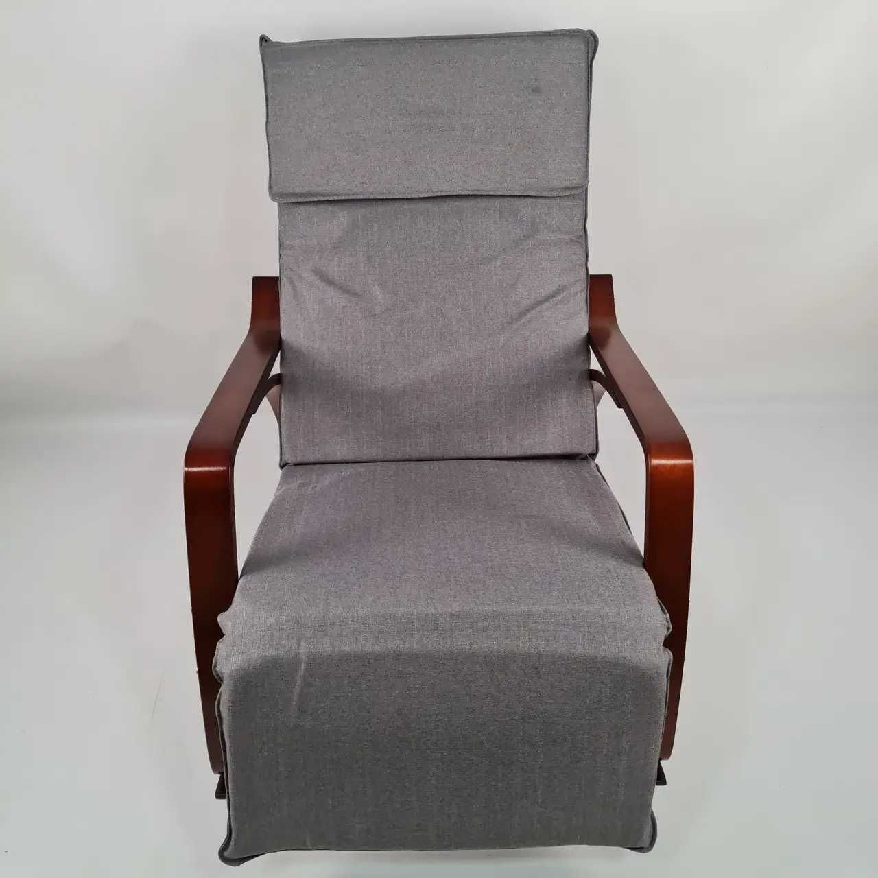 Крісло гойдалка для квартири, кресло качалка Style RC001 Walnut Gray