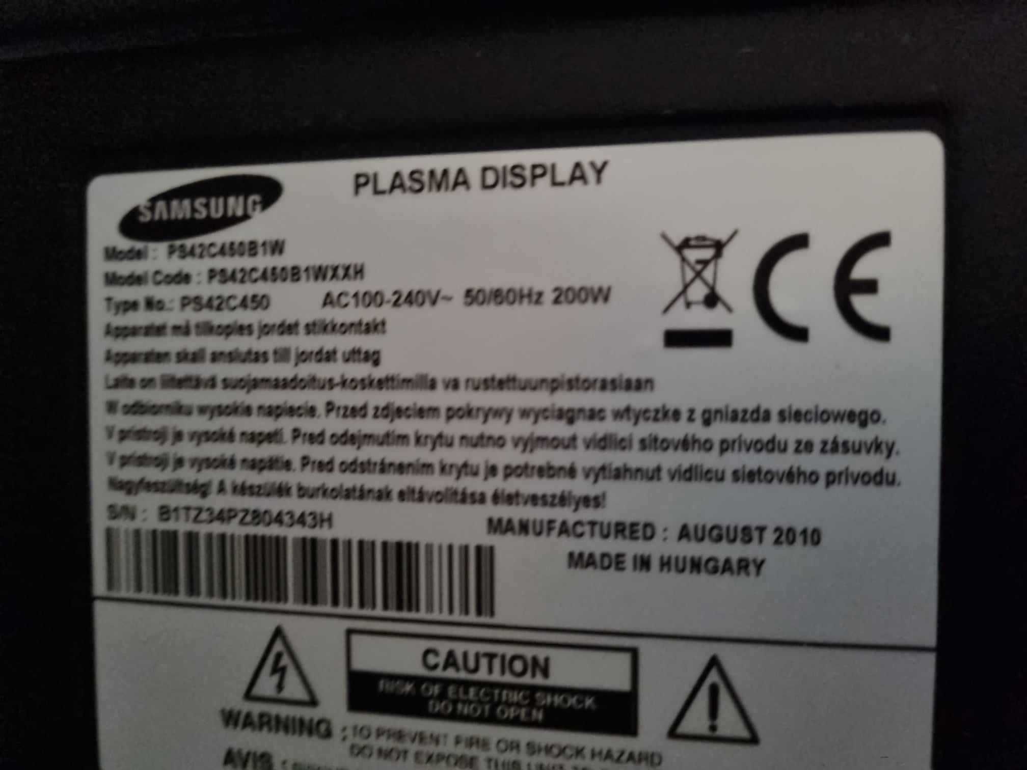 Telewizor PLASMA Samsung PS42C450