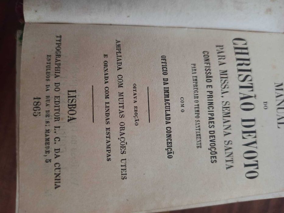 Manual Cristão devoto antigo