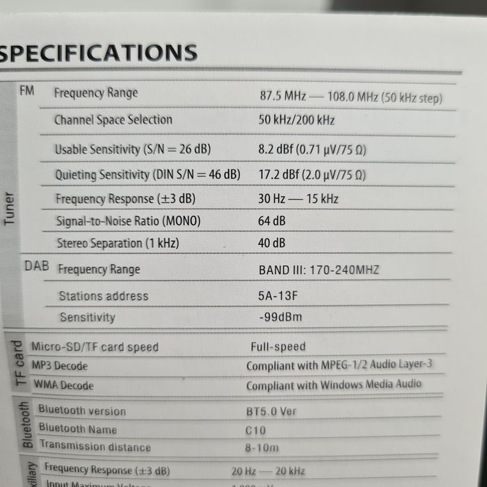 Цифрове радіо з Bluetooth  DAB/DAB+/FM