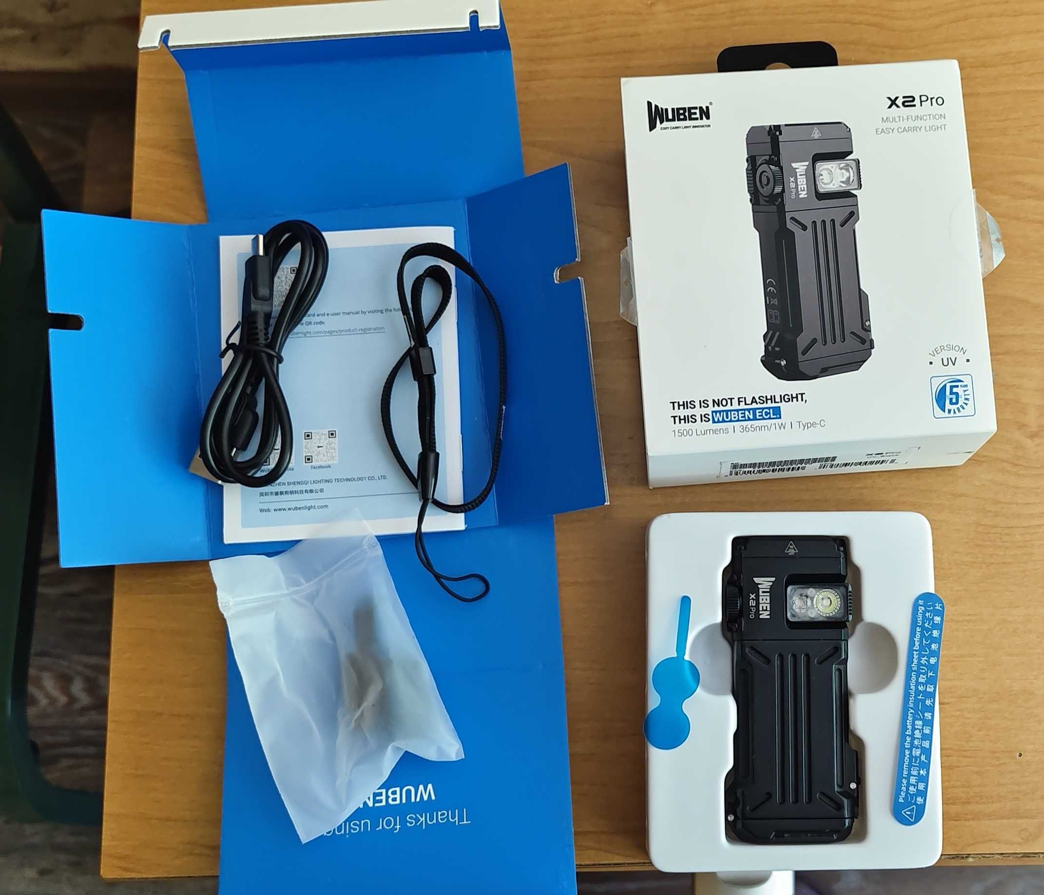 Ліхтар Wuben X2 Pro UV version