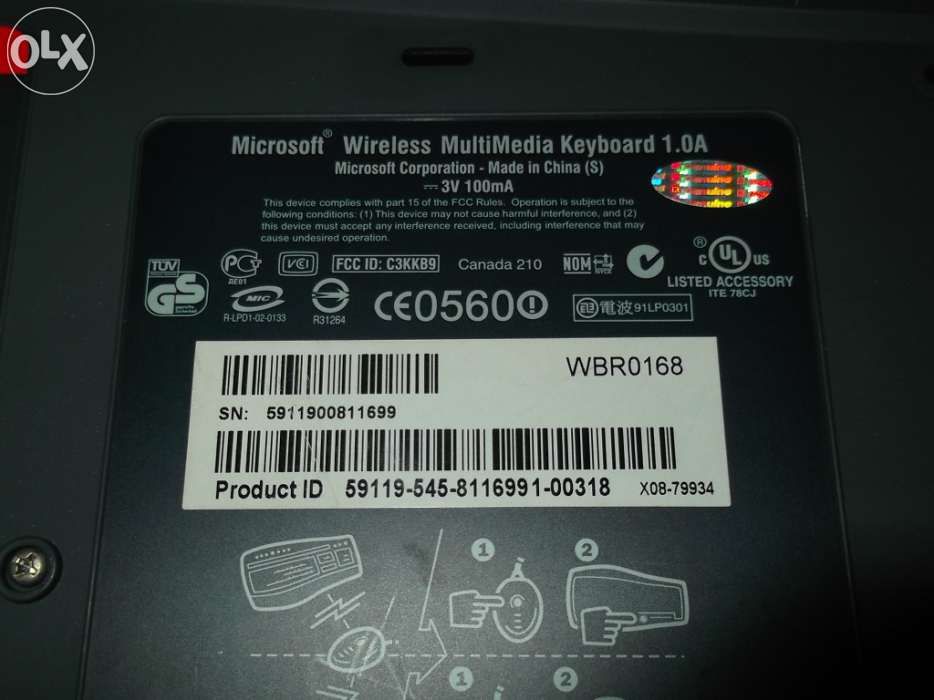 Teclado sem fios Microsoft