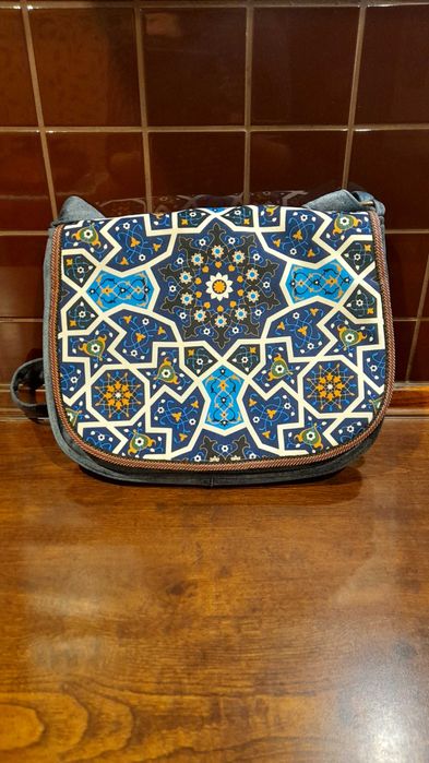 Przepiękna, duża, pojemna torba na ramię, listonoszka, mozaika irańska