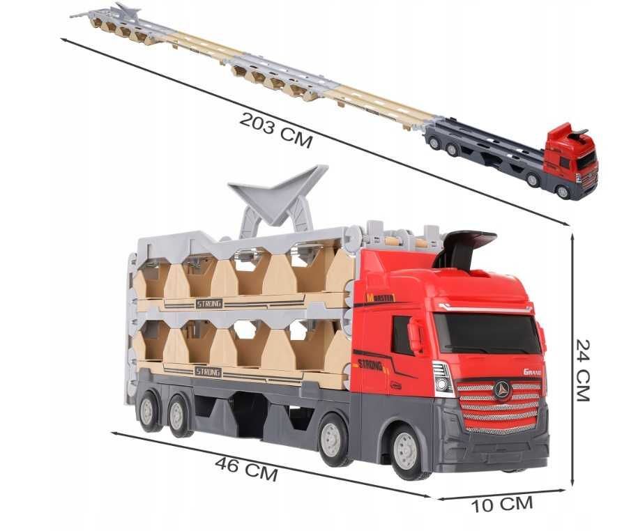 lt386 NOWA LAWETA rozkładana 2m wyrzutnia 6 aut typu hot wheels