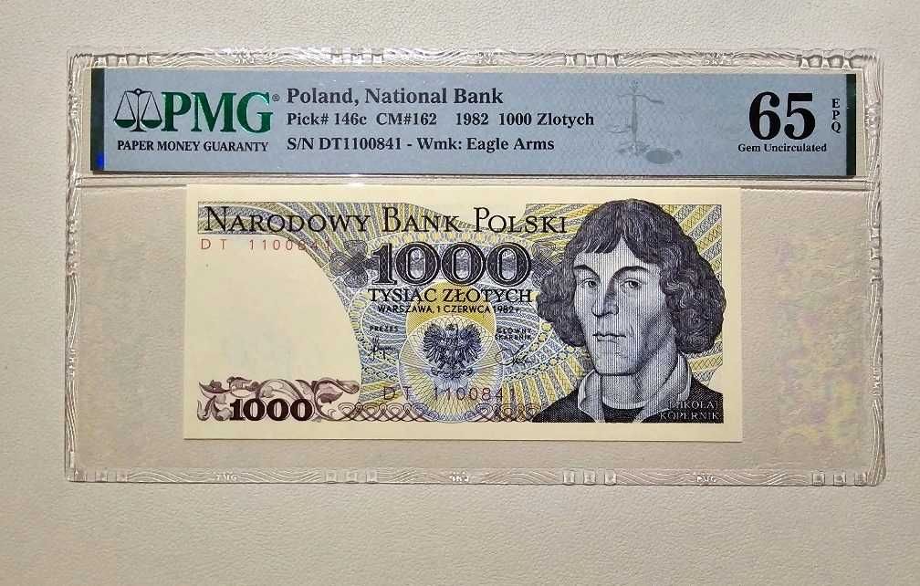 Banknot 1000 zł 1982  -  DT -  PMG 65 EPQ