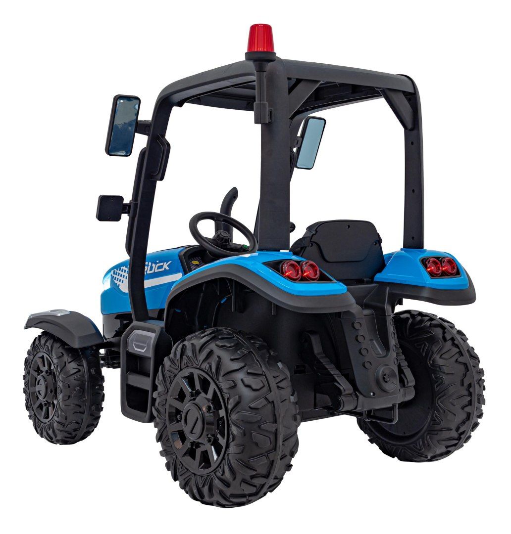 2x200W 24V Traktor na akumulator BLAST Z Przyczepką Niebieski