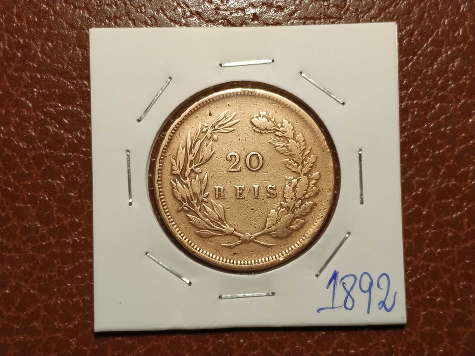 876 moeda de 20 reis de 1892 (Monarquia) - Portugal