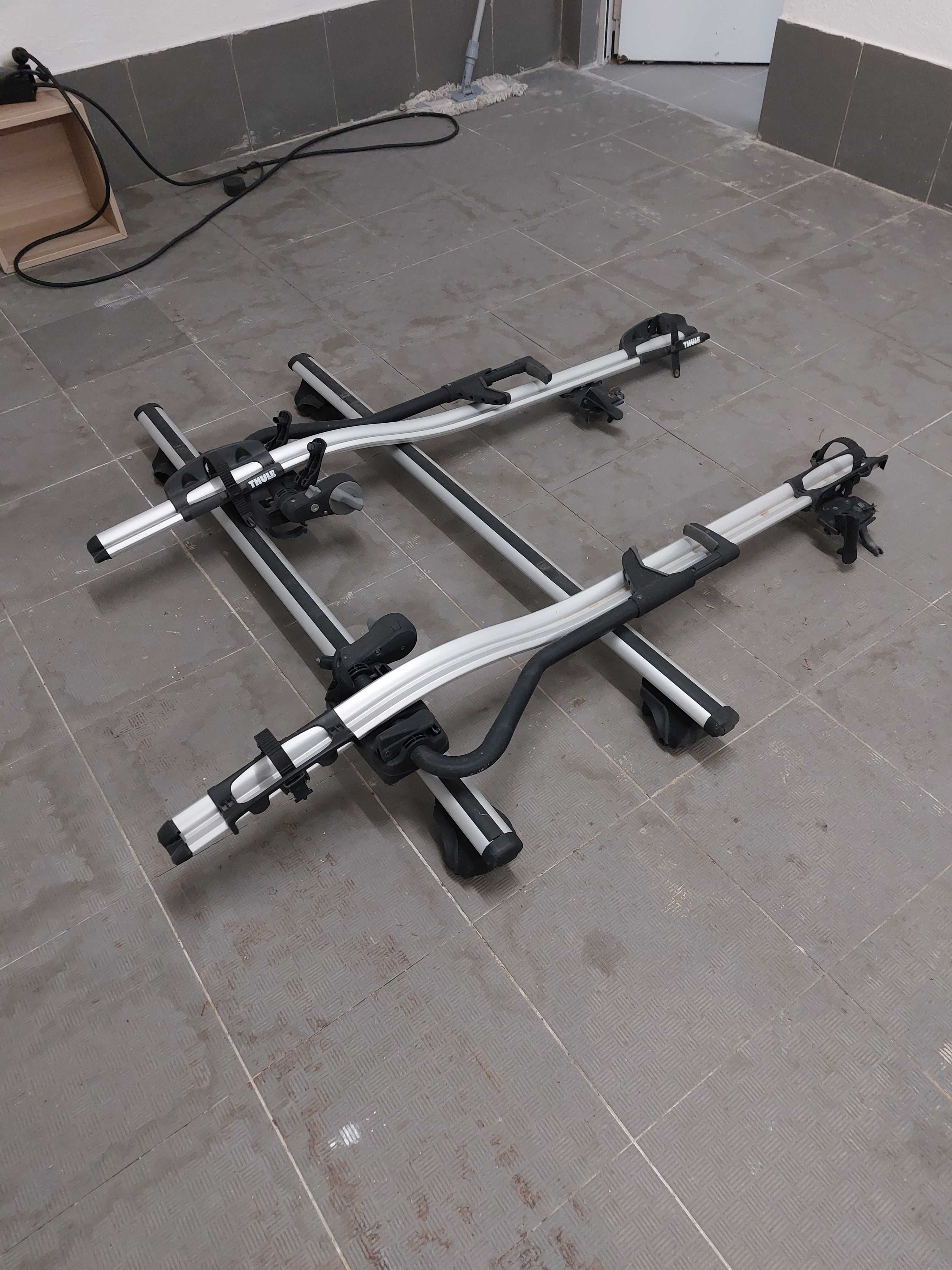 Vendo barras de tejadilho e suporte de bicletas thule