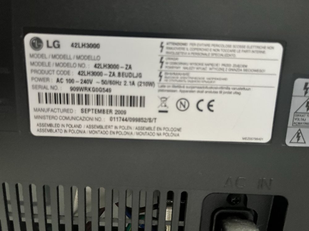 Televisão LG - 42 polegadas Full HD